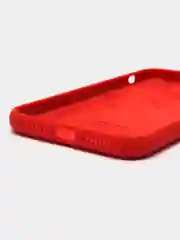 Красный чехол для iPhone 12, 7+, 12 Pro Max, 11 Pro Max, XS Max, Silicone Case, с закрытым низом