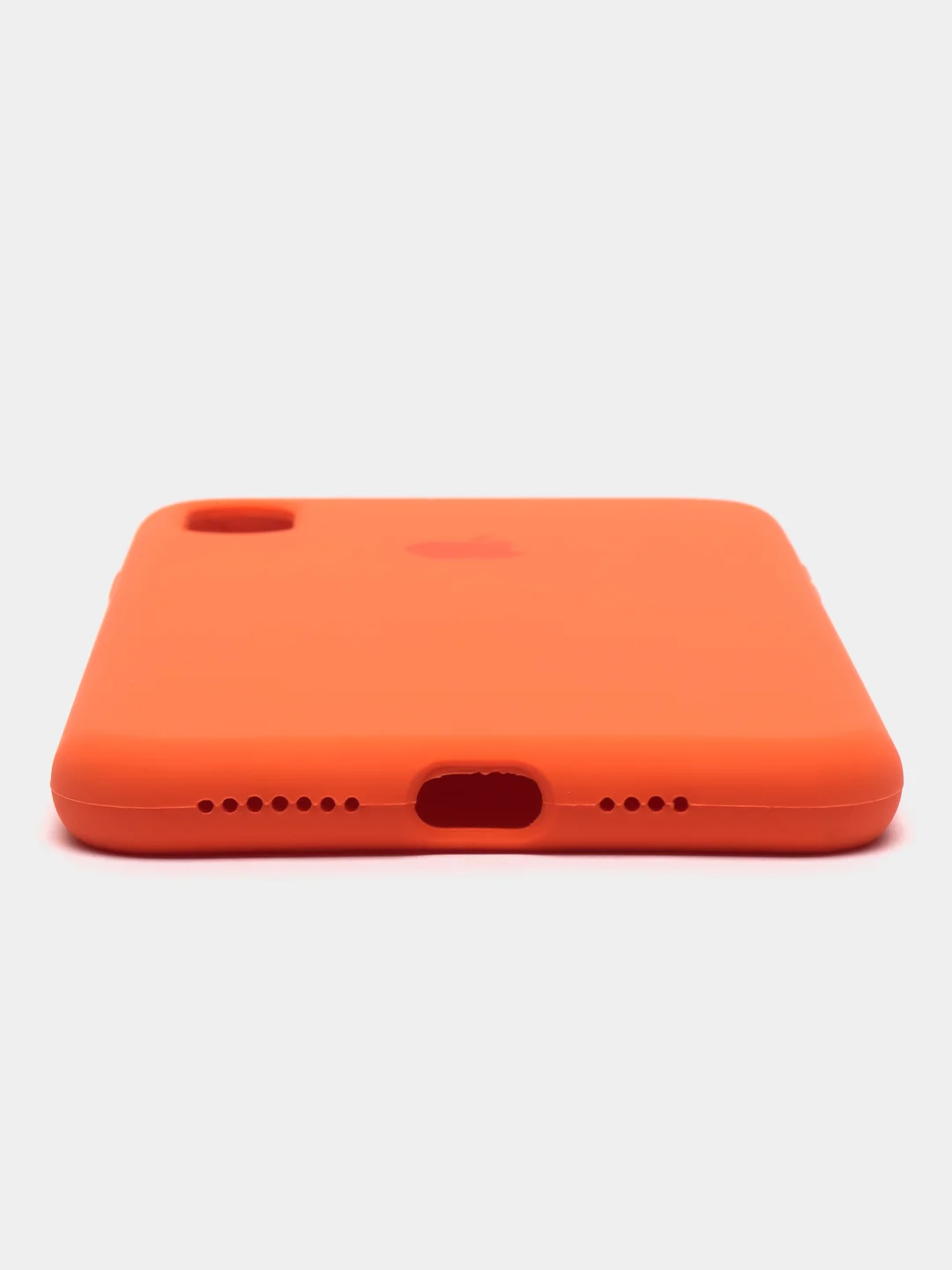 Оранжевый чехол для iPhone 12, 7+, 12 Pro Max, 11 Pro Max, XS Max, Silicone Case, с закрытым низом