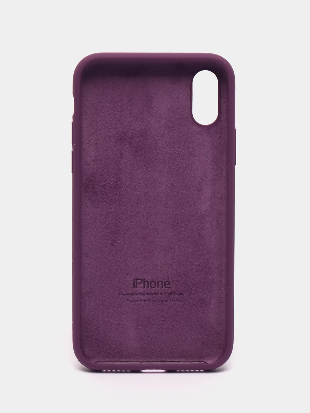 Пурпурный чехол для iPhone 12, 7+, 12 Pro Max, 11 Pro Max, XS Max, Silicone Case, с закрытым низом