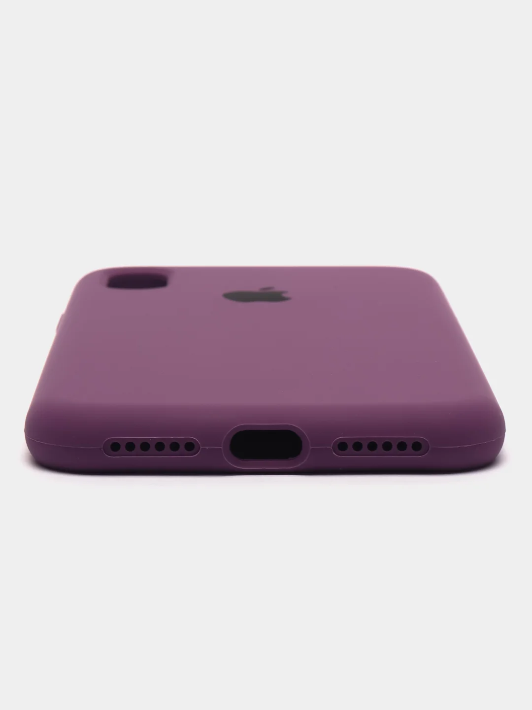 Пурпурный чехол для iPhone 12, 7+, 12 Pro Max, 11 Pro Max, XS Max, Silicone Case, с закрытым низом