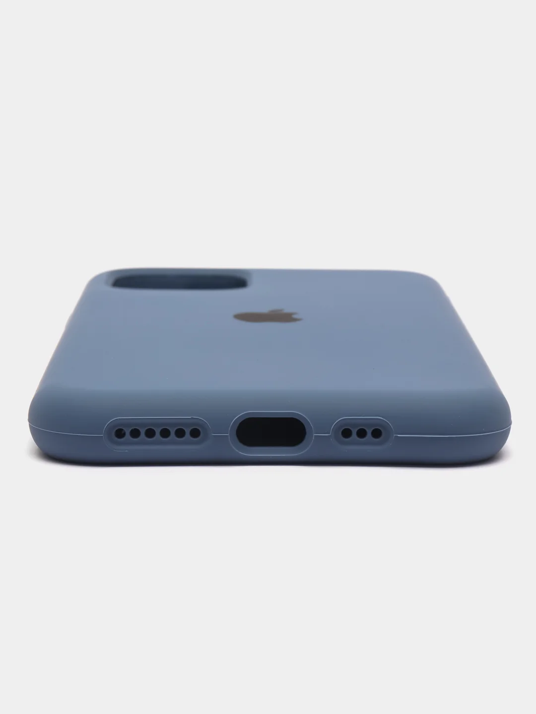 Синий меланж чехол для iPhone 12, 7+, 12 Pro Max, 11 Pro Max, XS Max, Silicone Case, с закрытым низом