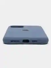 Синий меланж чехол для iPhone 12, 7+, 12 Pro Max, 11 Pro Max, XS Max, Silicone Case, с закрытым низом