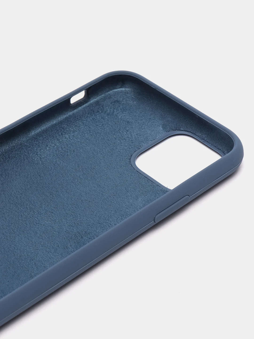 Синий меланж чехол для iPhone 12, 7+, 12 Pro Max, 11 Pro Max, XS Max, Silicone Case, с закрытым низом