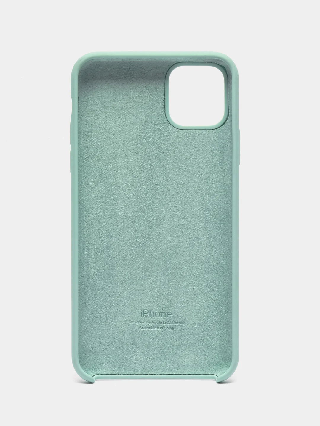 Бирюзовый чехол для iPhone 11, 6S, 7, 8, XR, 7+, XS Max, 11 Pro Max, Silicone Case, с открытым низом