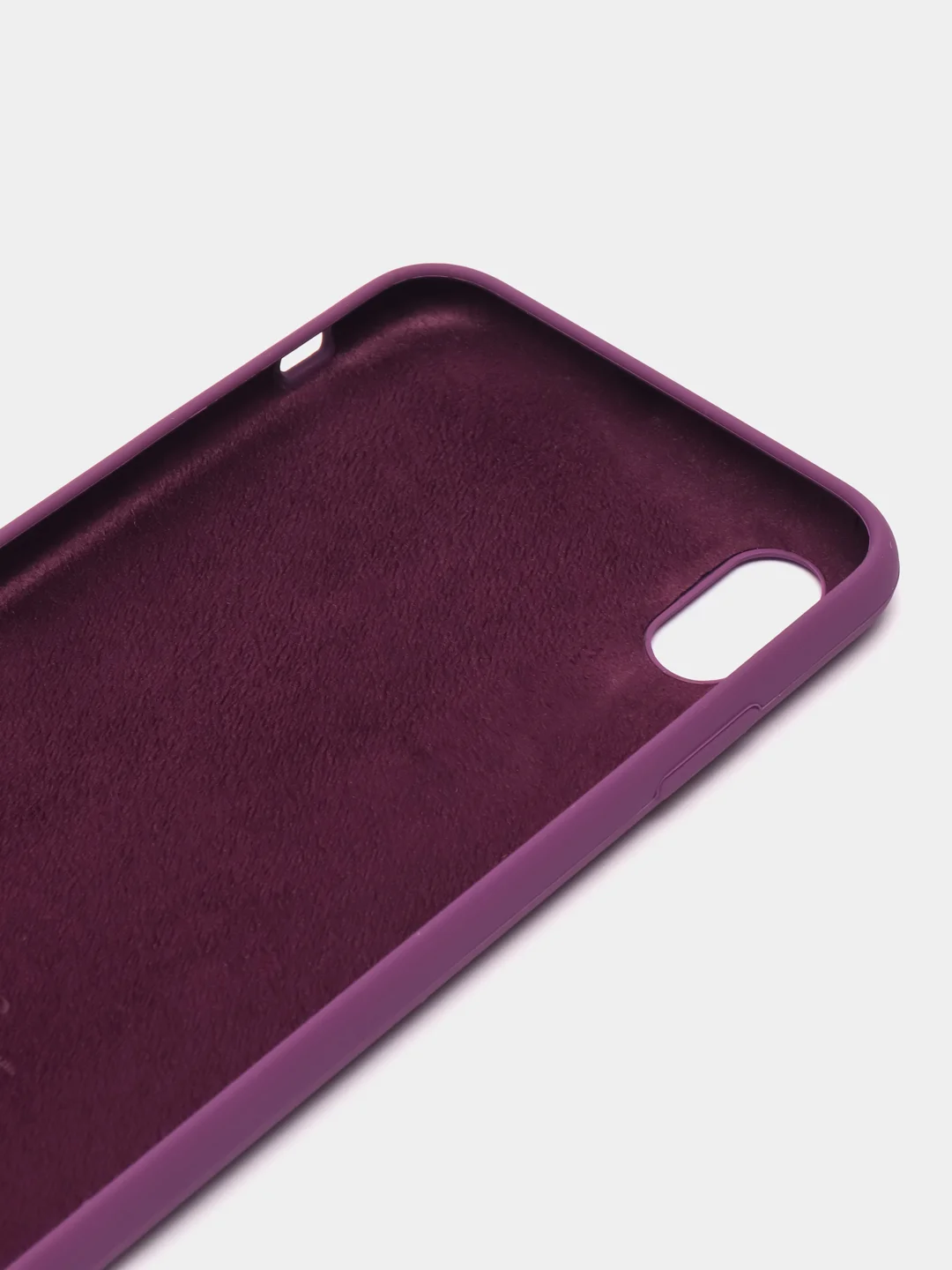 Пурпурный чехол для iPhone 11, 6S, 7, 8, XR, XS, 7+, 11 Pro Max, с открытым низом, Silicone Case