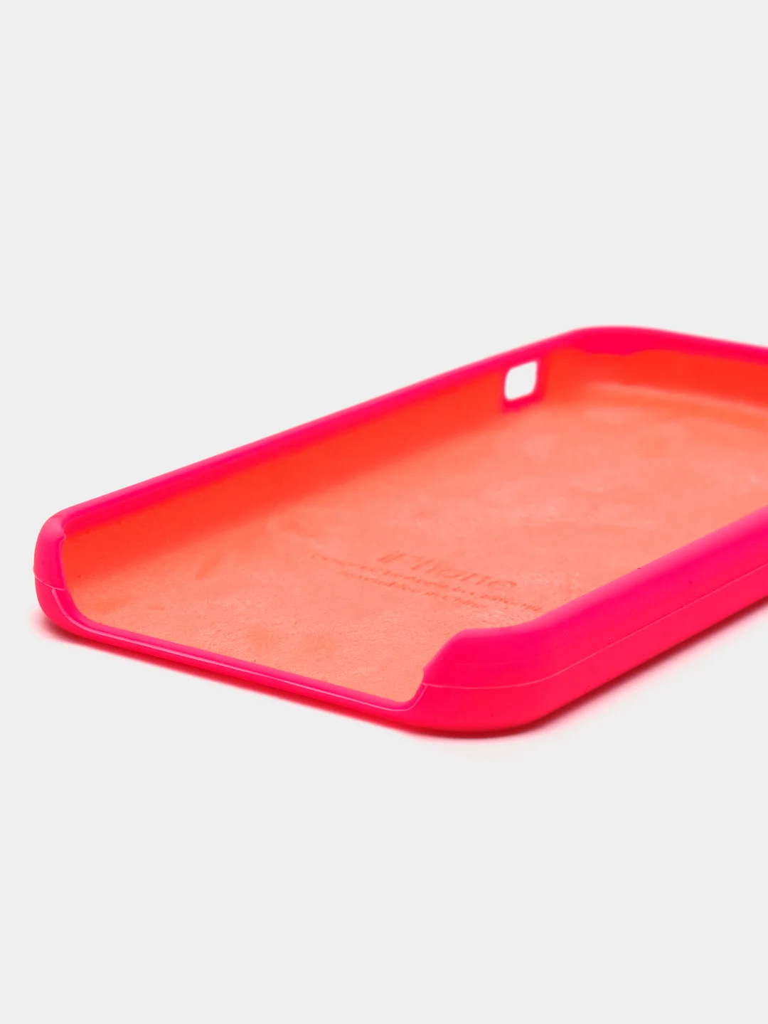 Фуксия чехол для iPhone 11, 6S, 7, 5, XR, XS, 7+, 11 Pro Max, с открытым низом, Silicone Case