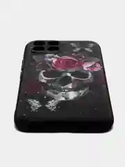 Тёмно-бордовый силиконовый чехол для Infinix Smart 6 HD, с принтом, с рисунком (Инфиникс Смарт 6 ХД)