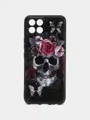 Тёмно-бордовый силиконовый чехол для Infinix Smart 6 HD, с принтом, с рисунком (Инфиникс Смарт 6 ХД)