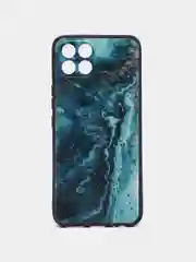 Тёмно-бирюзовый силиконовый чехол для Infinix Smart 6 HD, с принтом, с рисунком (Инфиникс Смарт 6 ХД)