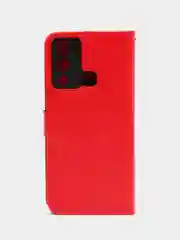 Красный чехол-книжка с магнитной застежкой для Infinix HOT 12i (Инфиникс Хот 12 ай)