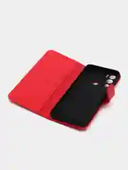 Красный чехол-книжка с магнитной застежкой для Infinix HOT 12i (Инфиникс Хот 12 ай)