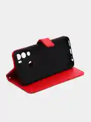 Красный чехол-книжка с магнитной застежкой для Infinix HOT 12i (Инфиникс Хот 12 ай)