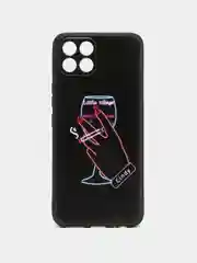 Голубой силиконовый чехол для Infinix Smart 6 HD, с принтом, с рисунком (Инфиникс Смарт 6 ХД)