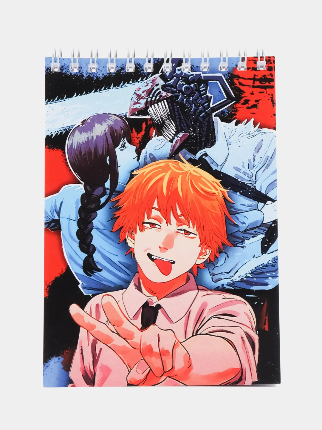 Бордовый блокнот по аниме "Человек-бензопила" (Chainsaw Man)