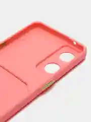 Розовый силиконовый чехол для Oppo Reno 8T 4G, Оппо Рено 8Т, с карманом для карт