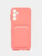 Розовый чехол для Samsung Galaxy A14 (Самсунг Галакси А14), с карманом для карт