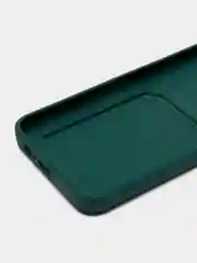 Зеленый чехол для Samsung Galaxy A14 (Самсунг Галакси А14), с карманом для карт