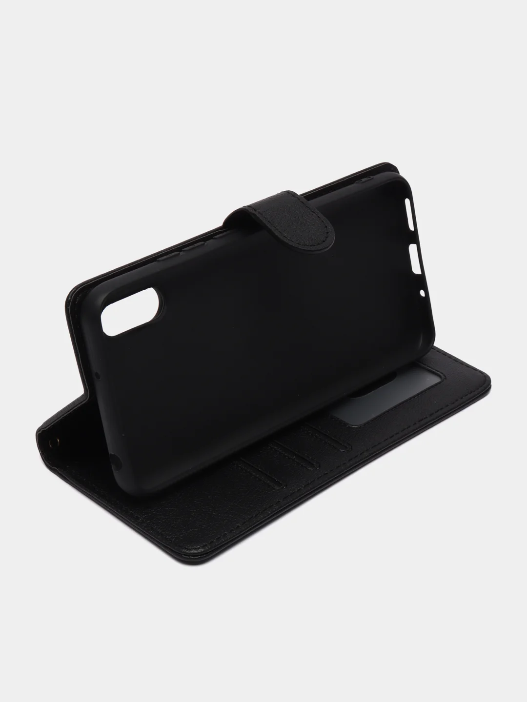 Черный кожаный PU чехол книжка Xiaomi Redmi 9A