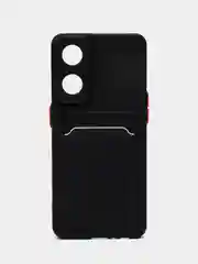 Черный силиконовый чехол для Oppo Reno 8T 4G, Оппо Рено 8Т, с карманом для карт