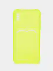 Желтый чехол для iPhone 7/8 Plus/XR/11/12/13/Pro/Pro Max, силиконовый, с карманом для карт