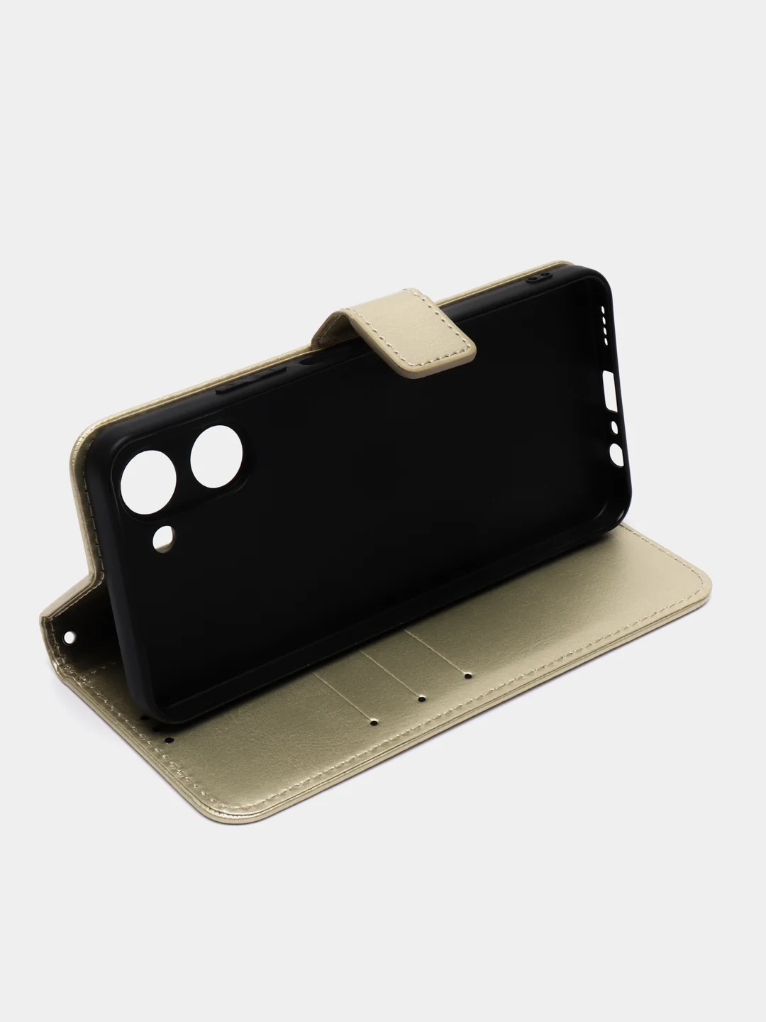Золотой чехол-книжка с магнитной застежкой для Realme C33 4G (Реалми С33)