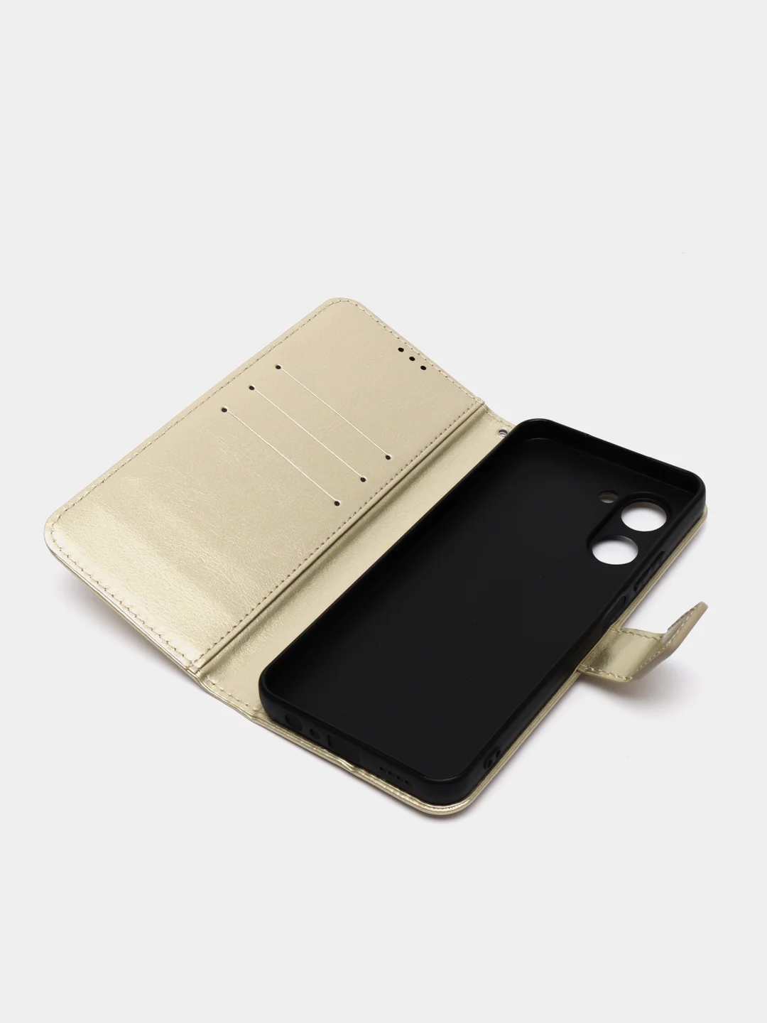 Золотой чехол-книжка с магнитной застежкой для Realme C33 4G (Реалми С33)