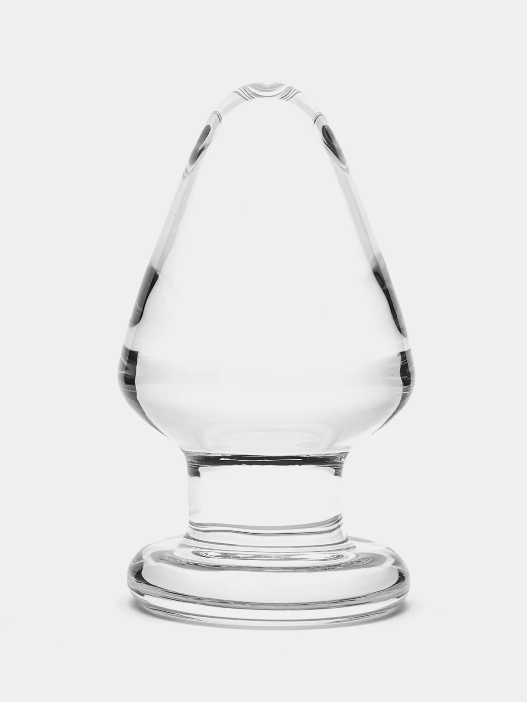 Индиго большая анальная пробка, стеклянная, 3 размера