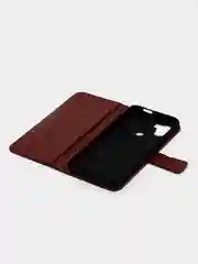 Багровый чехол-книжка с магнитной застежкой для Xiaomi Redmi A1+/A2+/Poco C51 (Сяоми Редми)