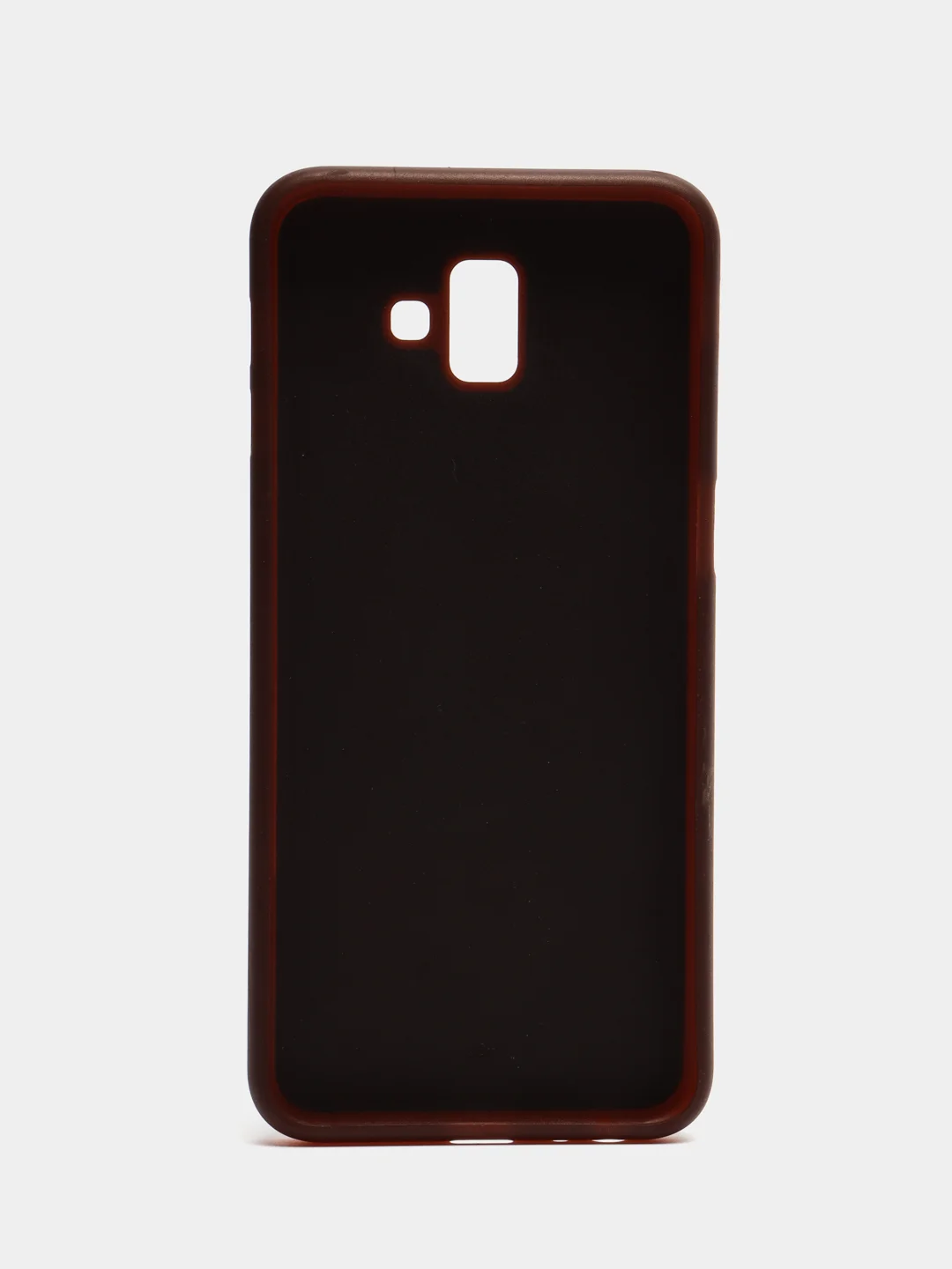 Коричневый чехол-накладка для Samsung J6 Plus, с декоративной вставкой