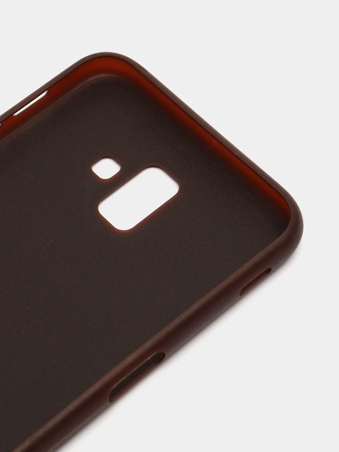 Коричневый чехол-накладка для Samsung J6 Plus, с декоративной вставкой