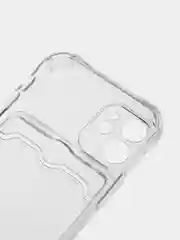 Прозрачный чехол для iPhone 7/8 Plus/XR/11/12/13/Pro/Pro Max, силиконовый, с карманом для карт