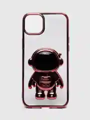Розовый чехол с подставкой в форме человека для iPhone 14, 14 Pro, 14 Pro Max, 14 Plus