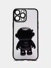Черный чехол с подставкой, в форме человека, защитой камеры, для iPhone 11, 13, 13 Pro, 13 Pro Max