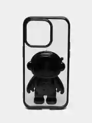 Черный чехол с подставкой в форме человека для iPhone 14, 14 Pro, 14 Pro Max, 14 Plus