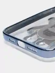 Голубой чехол с подставкой, в форме человека, защитой камеры, для iPhone 11, 13, 13 Pro, 13 Pro Max