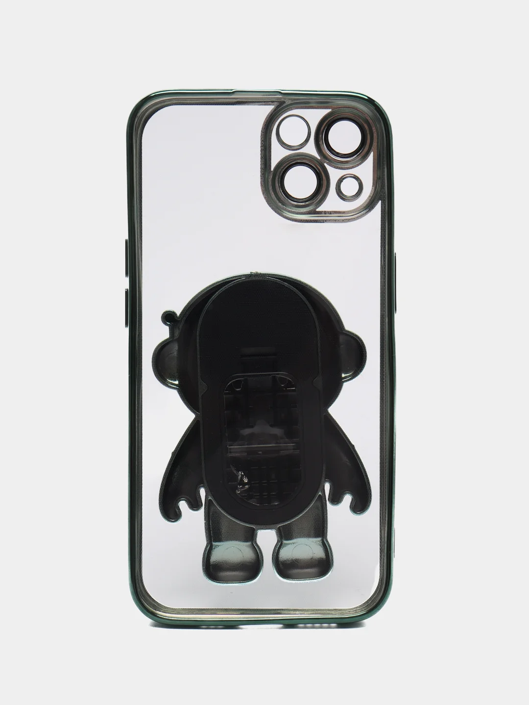 Зеленый чехол с подставкой, в форме человека, защитой камеры, для iPhone 11, 13, 13 Pro, 13 Pro Max