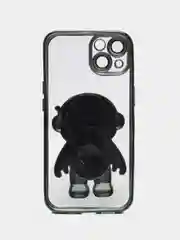 Зеленый чехол с подставкой, в форме человека, защитой камеры, для iPhone 11, 13, 13 Pro, 13 Pro Max