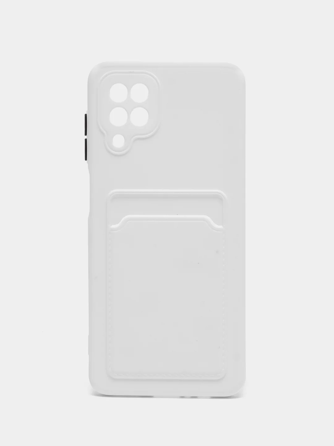 Белый силиконовый чехол для Samsung Galaxy A12 / M12, с карманом для карт, прозрачный