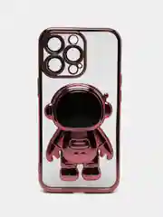Розовый чехол с подставкой, в форме человека, защитой камеры, для iPhone 11, 13, 13 Pro, 13 Pro Max