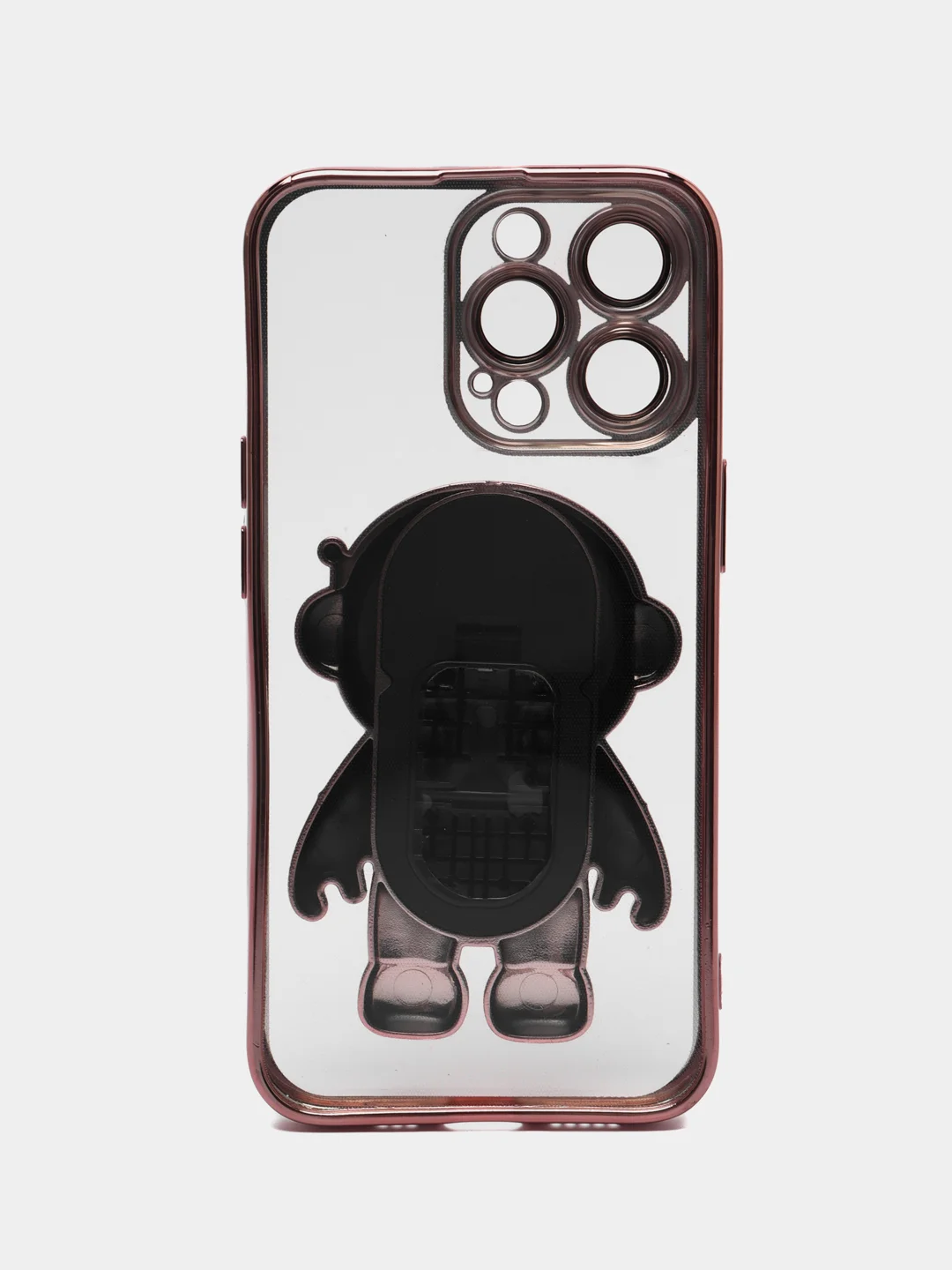 Розовый чехол с подставкой, в форме человека, защитой камеры, для iPhone 11, 13, 13 Pro, 13 Pro Max