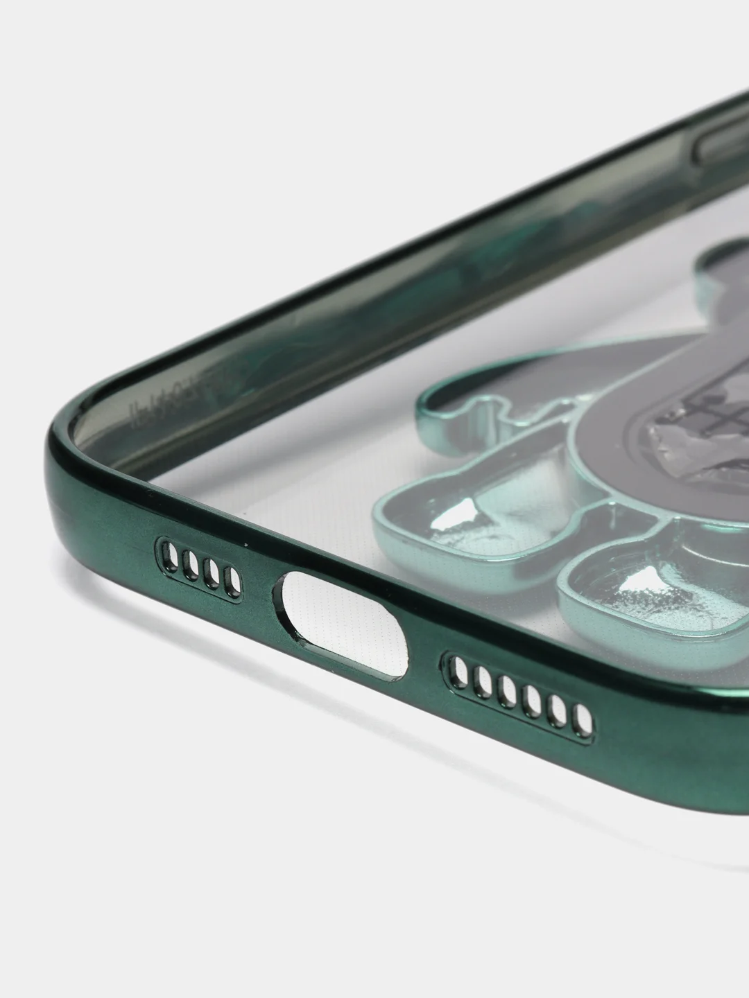 Зеленый чехол с подставкой в форме человека для iPhone 14, 14 Pro, 14 Pro Max, 14 Plus