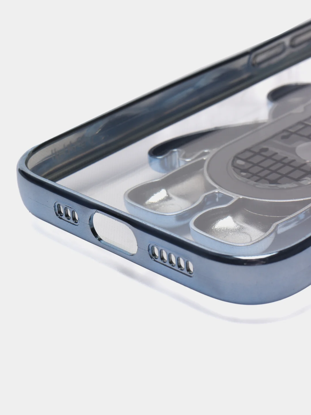 Голубой чехол с подставкой в форме человека для iPhone 14, 14 Pro, 14 Pro Max, 14 Plus