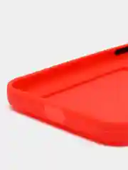 Красный силиконовый чехол для Apple iPhone 12 Pro Max,(Айфон 12про макс), с карманом для карт