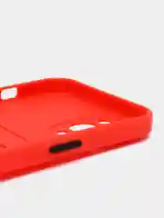 Красный силиконовый чехол для Apple iPhone 12 Pro Max,(Айфон 12про макс), с карманом для карт