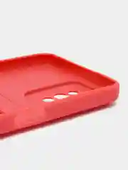 Коралловый силиконовый чехол для Realme C31 (Реалми С31), с карманом для карт, прозрачный