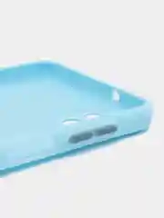 Голубой силиконовый чехол для Samsung Galaxy A12 / M12, с карманом для карт, прозрачный