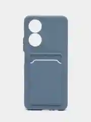Синий меланж чехол для Honor X7, Хонор Х7, силиконовый