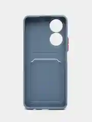 Синий меланж чехол для Honor X7, Хонор Х7, силиконовый