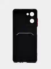 Черный силиконовый чехол для Realme 10 4G (Реалми 10 4 Джи), с карманом для карт