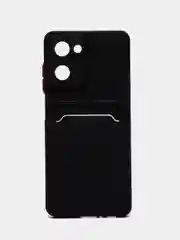 Черный силиконовый чехол для Realme 10 4G (Реалми 10 4 Джи), с карманом для карт